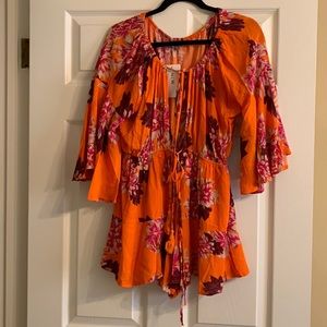 NWT Floral Boho Flowy Romper